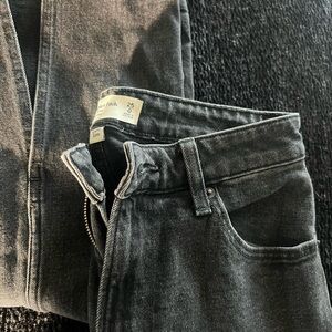 Abercrombie & Fitch Black split flare  Jeans